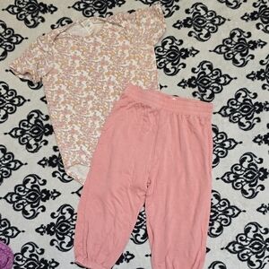 kate quinn Pink Cropped Jogger Pants for Kids
